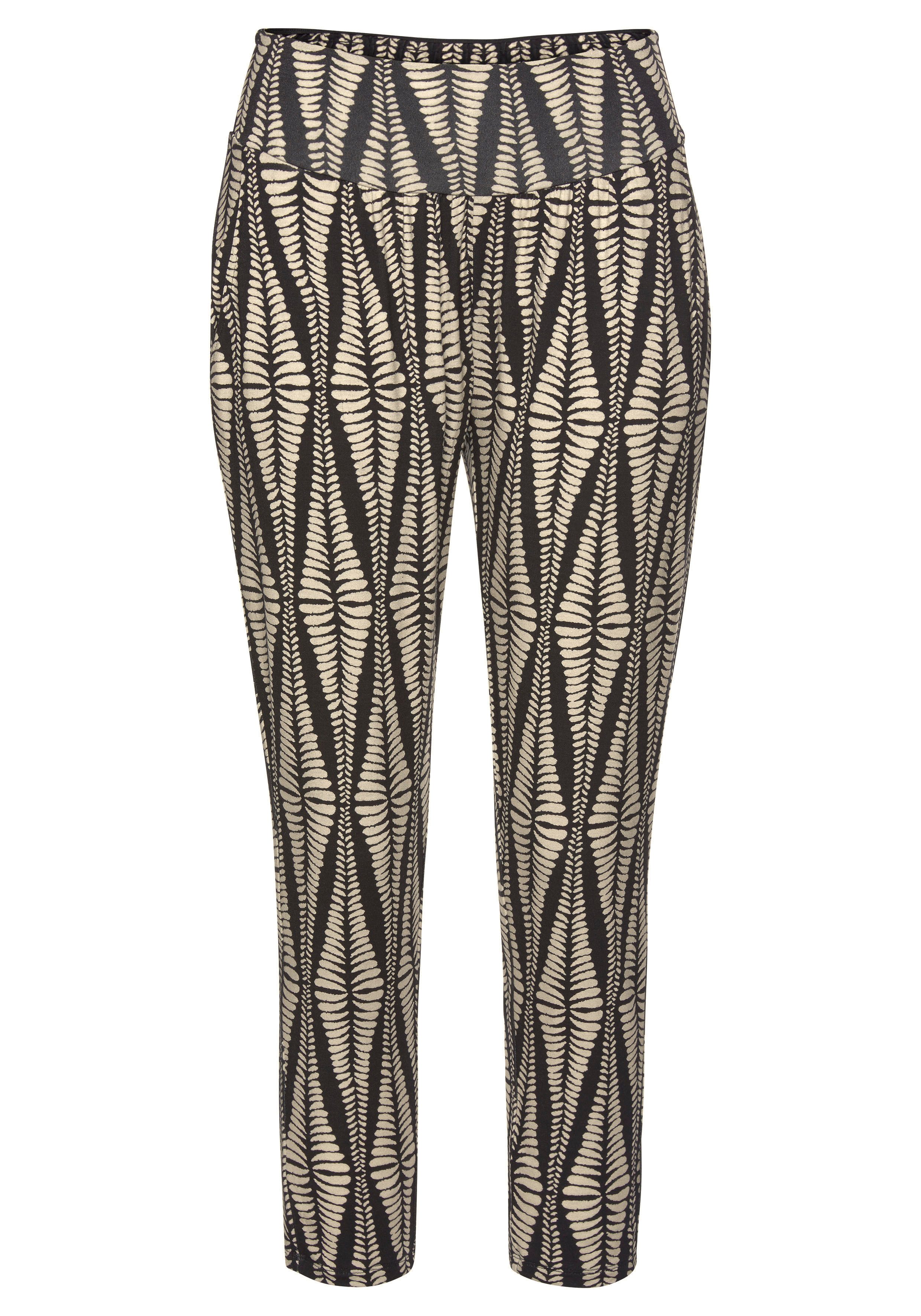 LASCANA 7/8-Strandhose aus leichtem Viskosejersey in Alloverprint, Jerseyhose, leichte Sommerhose, Schlupfhose – Bild 2 von 5