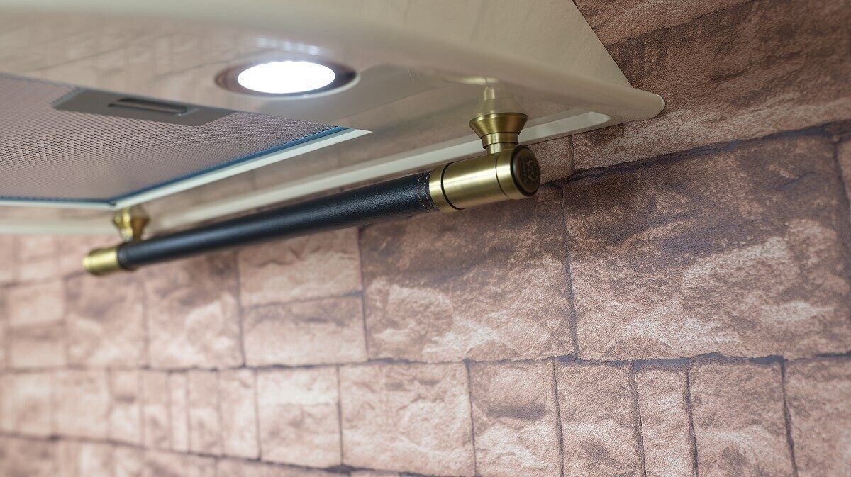 Kaiser Küchengeräte Wandhaube A 9423 ElfBE ECO +Schlauch/ A 9423 ElfBE ECO +Schlauch, Vintage Dunstabzugshaube, 90 cm, 910 m³/h, 3 Stufen,Retro Haube