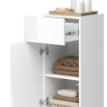 Vicco Midischrank Badschrank Izan 37x77cm Izan Weiß Hochglanz