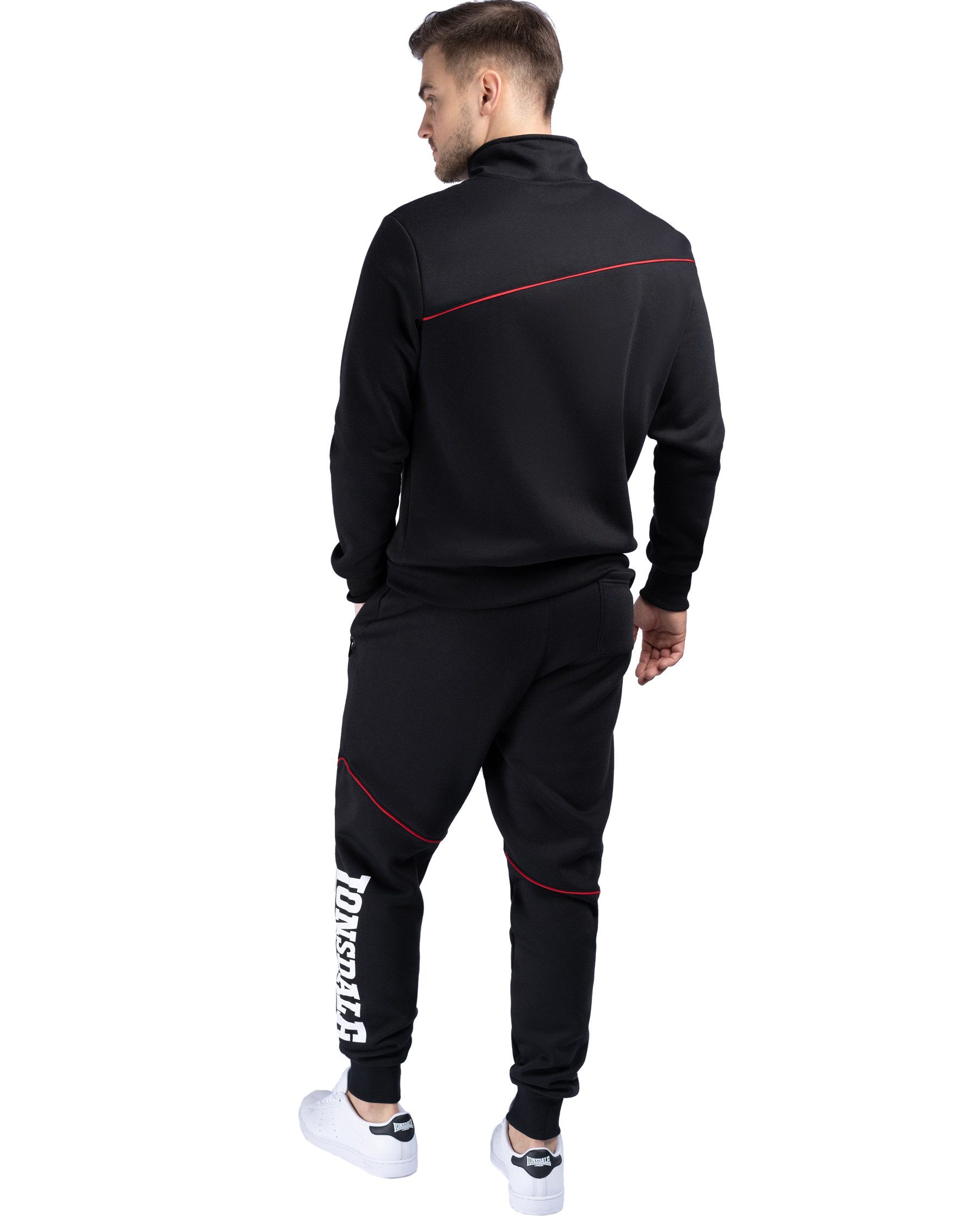 Lonsdale Trainingsanzug Geddington (Packung, 2-tlg., Jacke und Hose), Reißverschlusstaschen, Kragen