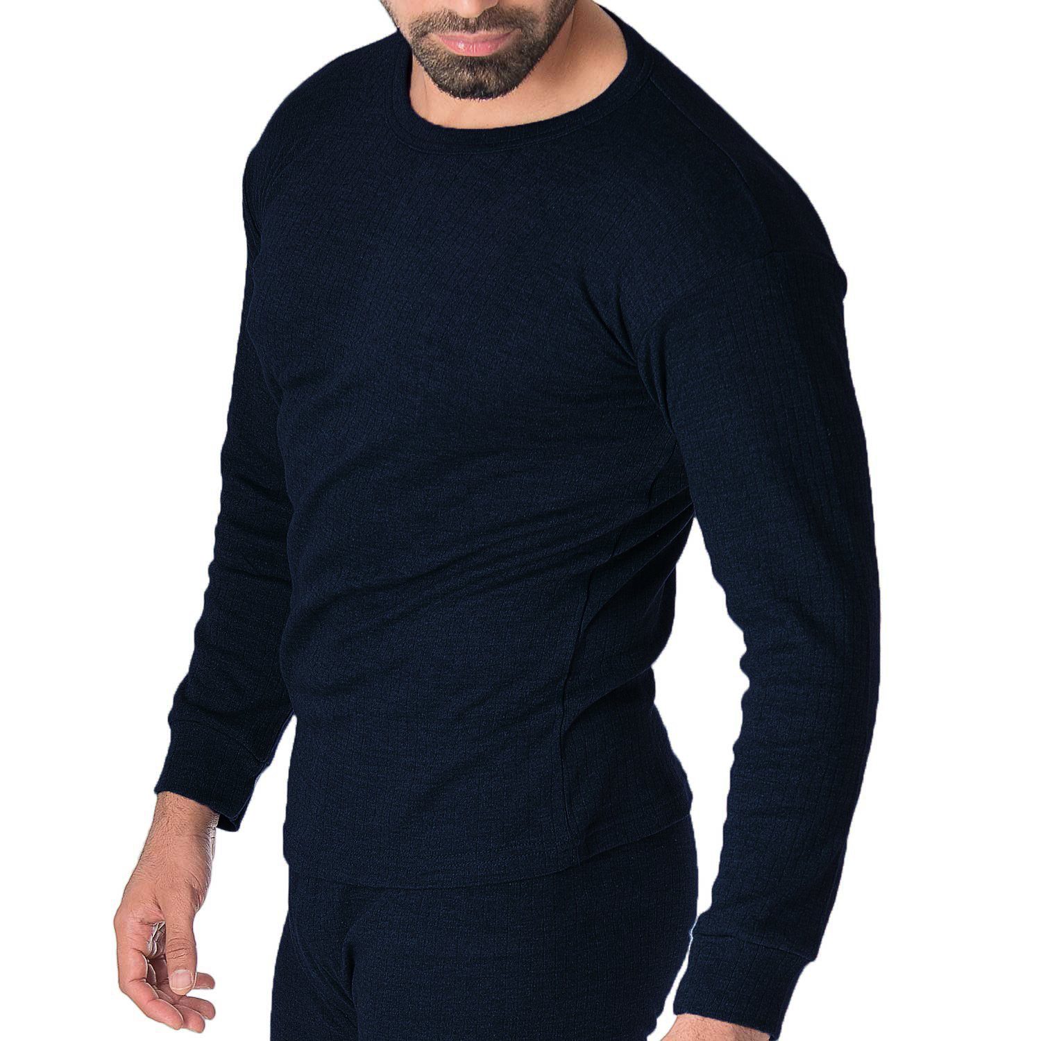 mit Thermounterhemd Black Snake Unterhemden (Set, 2er-Pack Blau 2-St) Innenfleece cushy