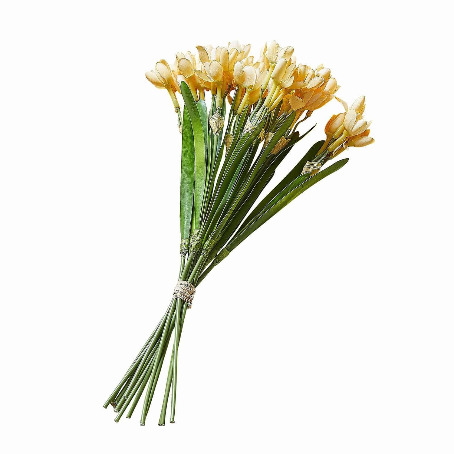 Kunstblume Deko-Blume 12er Set Ilvera gelb/grün