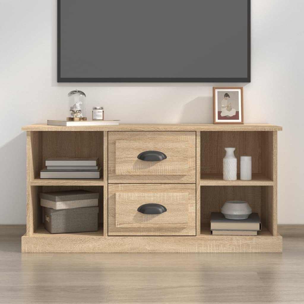 furnicato TV-Schrank Sonoma-Eiche 99,5x35,5x48 cm Holzwerkstoff