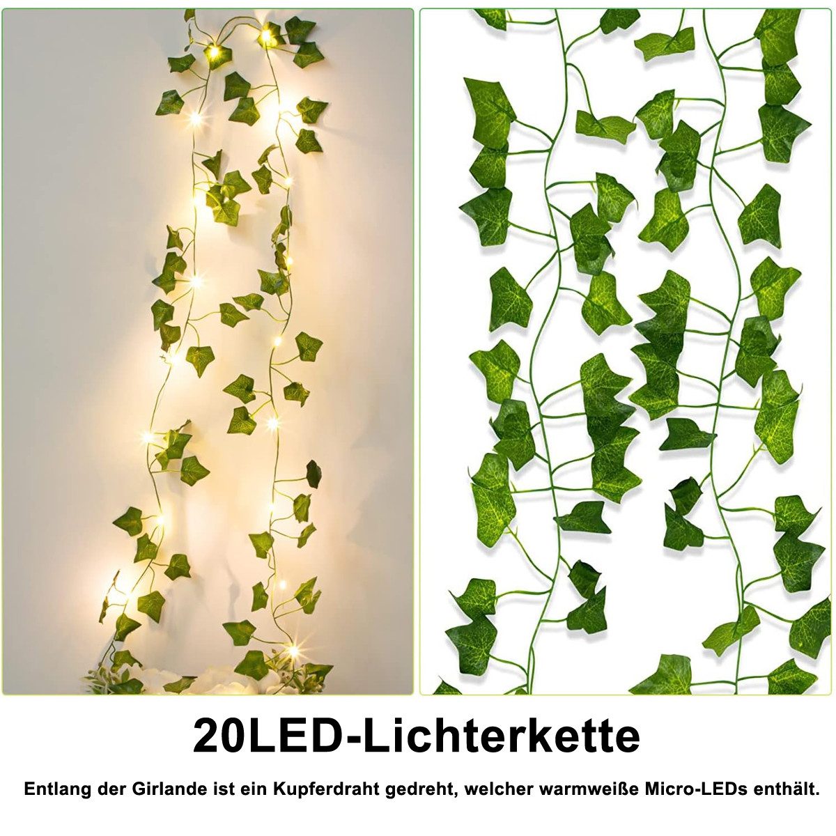 Qualra Lichterkette 2M Lichterkette mit Blättern günstig online kaufen