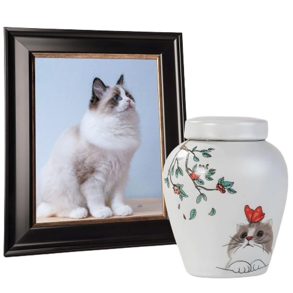 Gontence Kiste Keramik Einäscherung Urne (1 St), für kleine Hunde, Katzen Einäscherung
