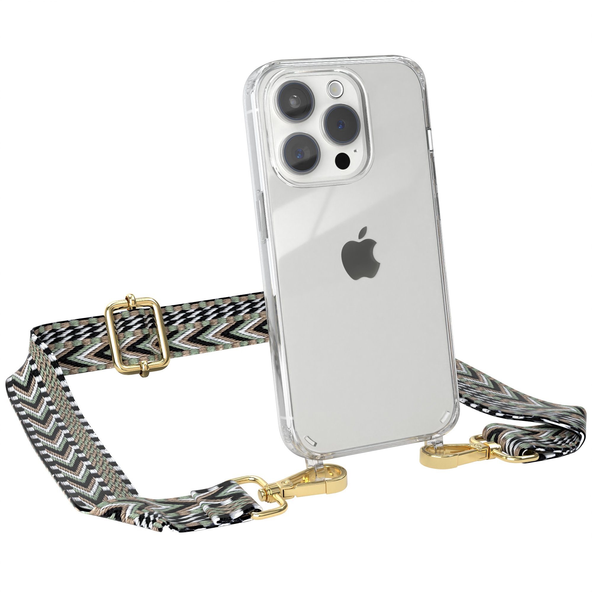Handykette Silikonhülle mit Kette für Apple iPhone 15 Pro
