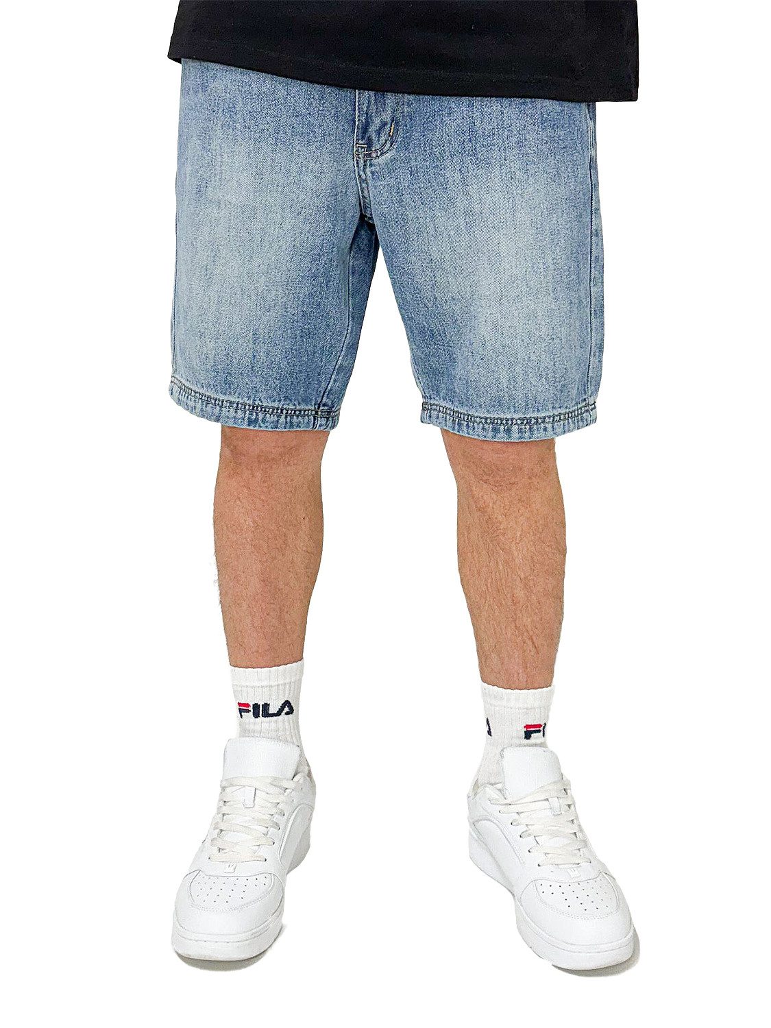 DADA Supreme Jeansshorts Loose Fit Denim Bermuda mit Logo-Print Coin Crown günstig online kaufen