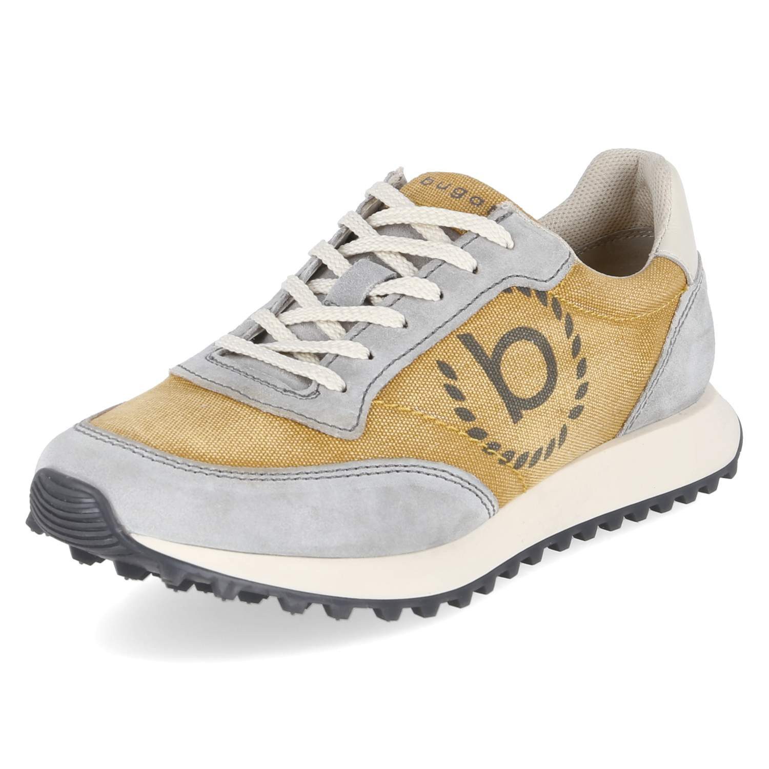 bugatti Bugatti 331AWD021469-1550 Herren Leder & Textil gelb-kombi Schnürschuh