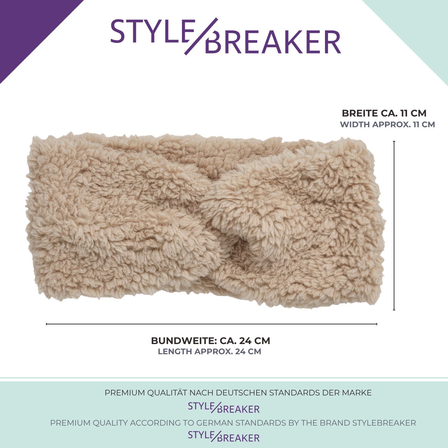 styleBREAKER Stirnband Teddyfleece Stirnband (1-St) – Bild 5 von 5