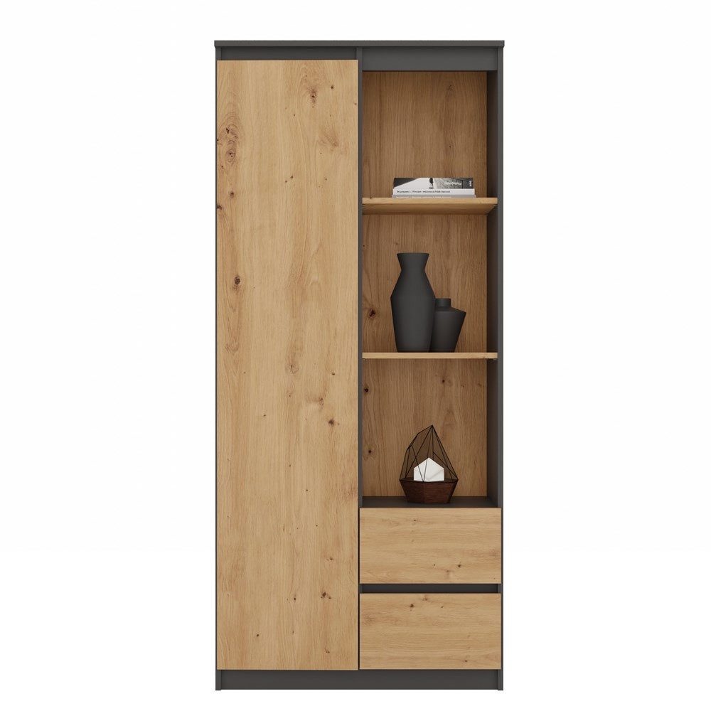 MAGOWA Bücherregal MAGOBILY Bücherregal kompakt und modern mit viel Stauraum, Höhe: 180 cm Breite 80 cm Tiefe: 35 cm