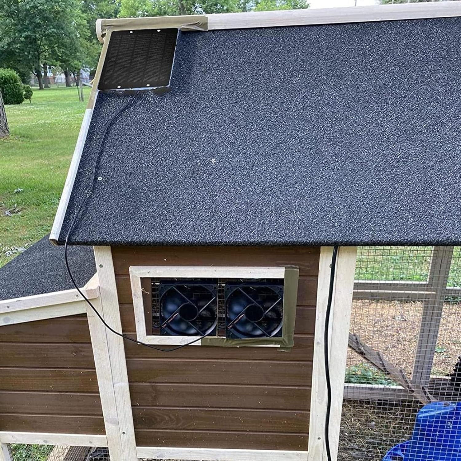 BlingBin Wandventilator Solarpanel Abluftventilator, Dual Fan günstig online kaufen