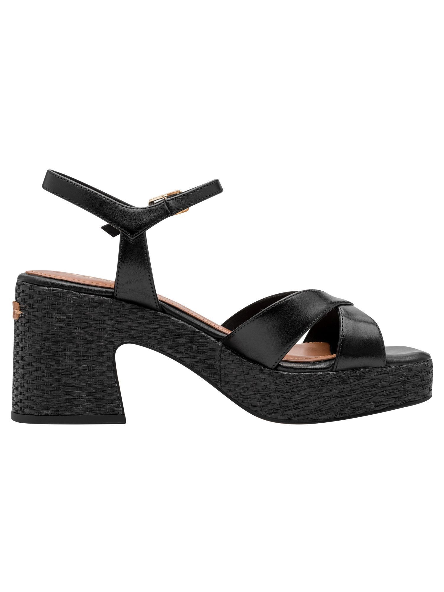 Tamaris TOUCH-IT, ANTIslide aus Leder Blockabsatz Sandalette TOUCH-IT