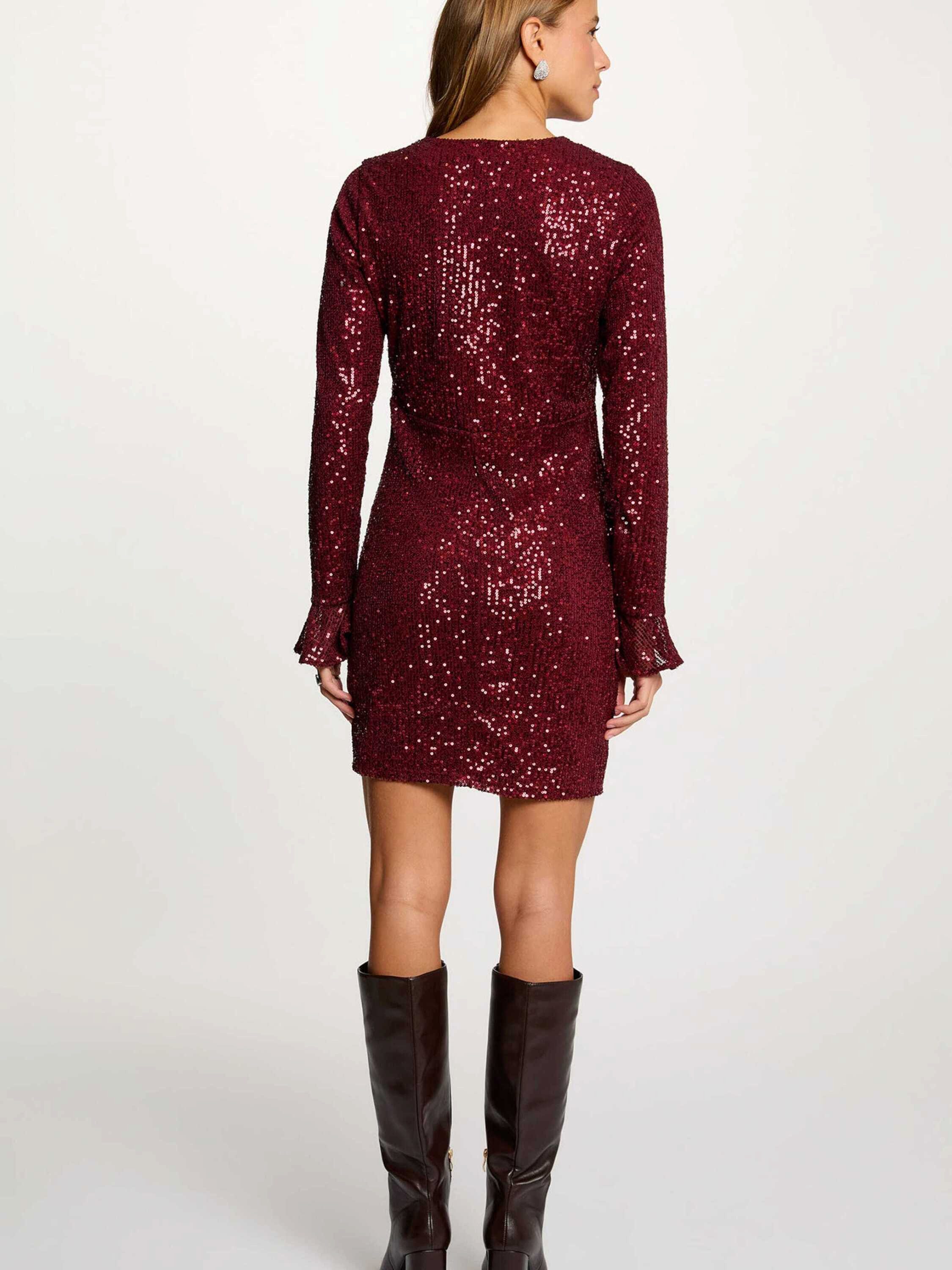 MORGAN Cocktailkleid 252-RDISCO (1-tlg) Pailletten