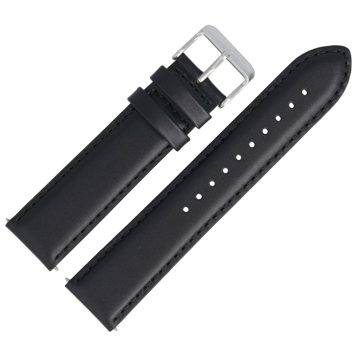 Victorinox Uhrenarmband 21mm Leder Schwarz 5769