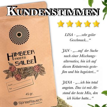 spreerausch Kräuterkissen - Kräutermischung für viele Verwendungen - HIMBEER meets SALBEI, 45 gr., Bekannt aus TikTok