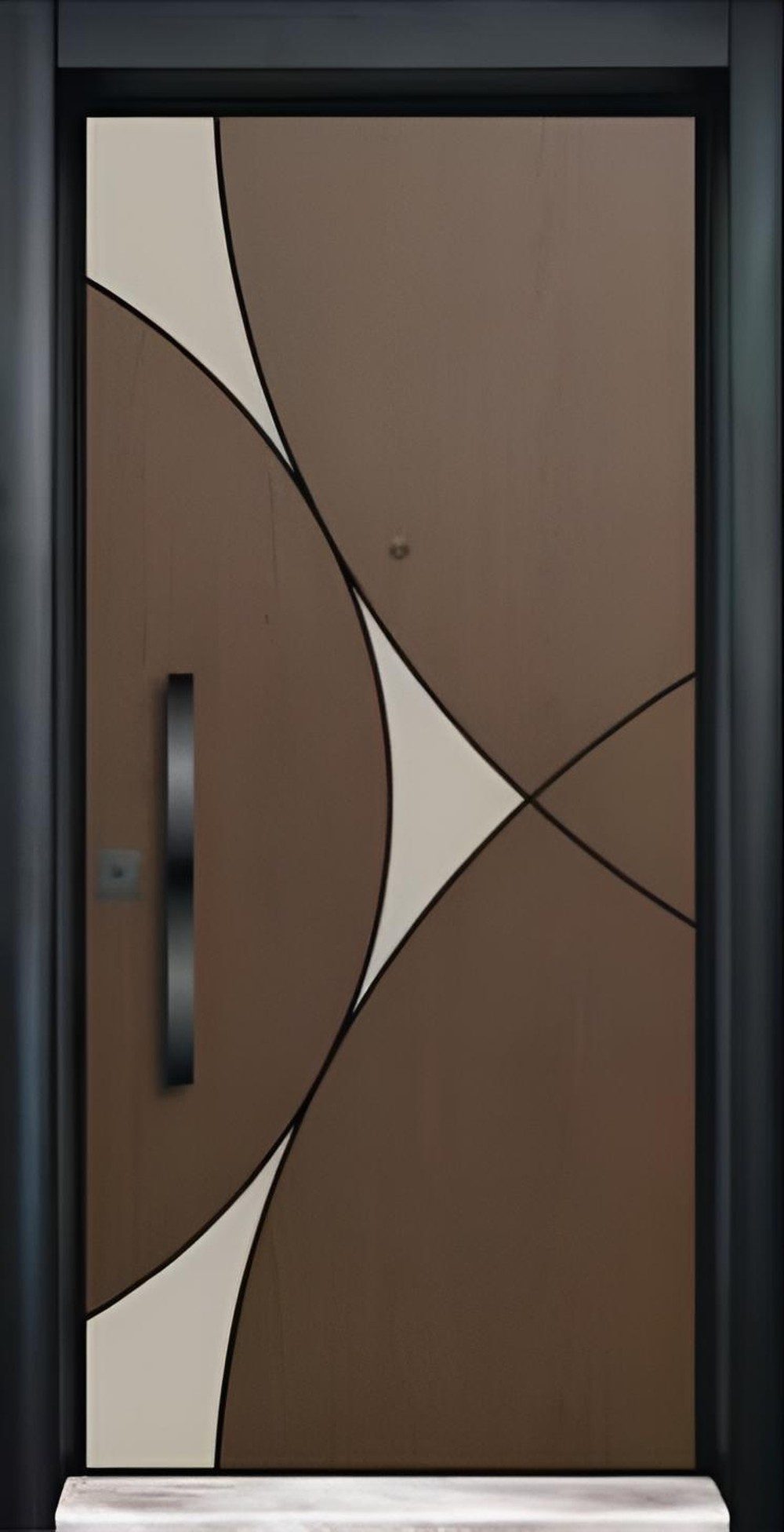 JVmoebel Haustür Braun-Beige Designer Sicherheitstür aus robustem Material