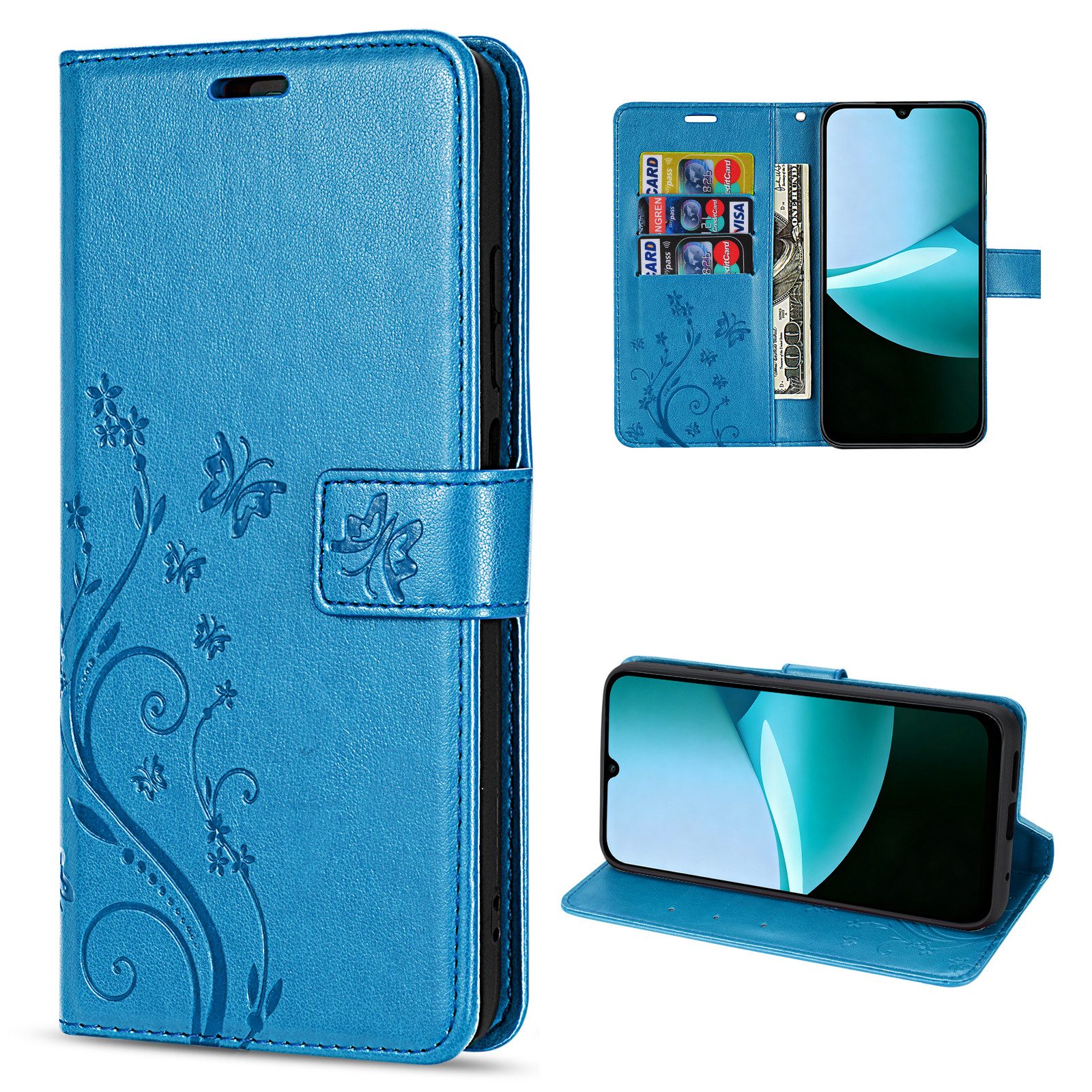 betterfon Handyhülle Handytasche für Xiaomi Redmi 15C Klapphülle mit Kartenfächern, Bookstyle-Hülle mit Magnetverschluss, Smartstand & Kunstleder