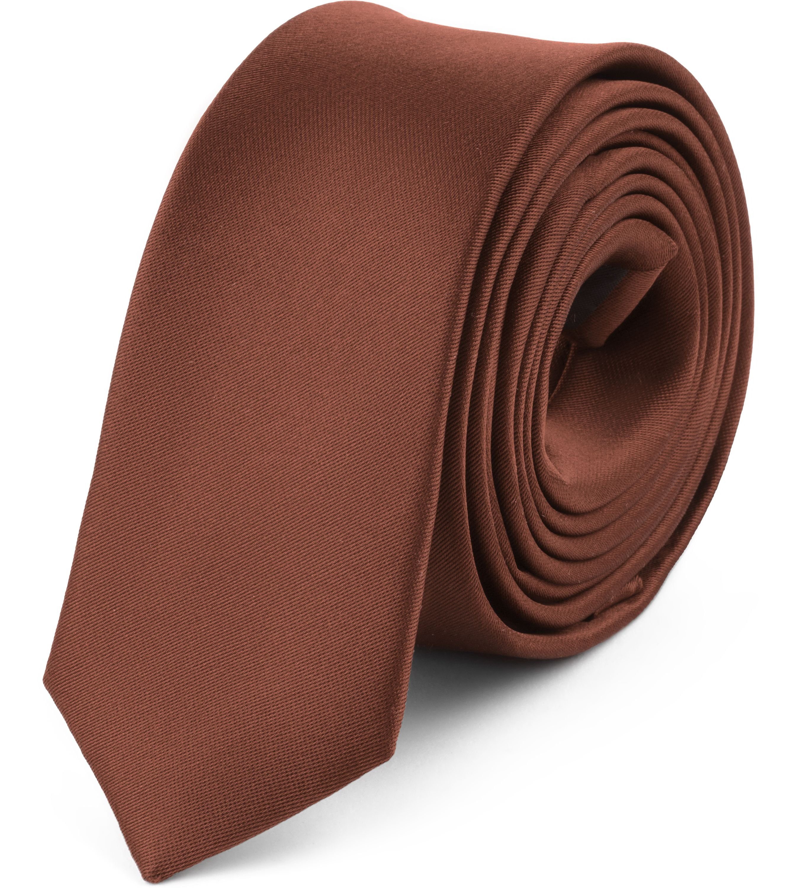 Ladeheid Krawatte Herren Schmale Krawatte SP-5 (150cm x 5cm) (Set, 1-St) Braun