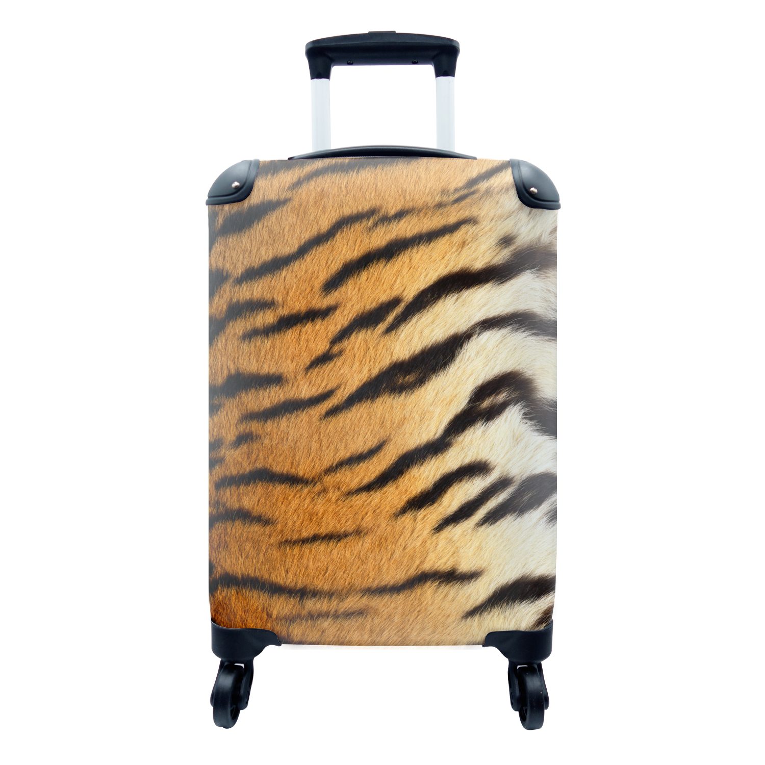 Reisetasche Trolley, - MuchoWow Wilde Tigerdruck 4 mit Reisekoffer - für Handgepäck Fell rollen, Tiere, Ferien, Handgepäckkoffer Rollen,
