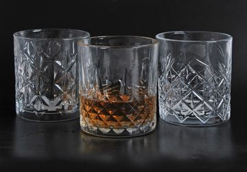 KS-Direkt Whiskyglas Whiskyglas Gläser Set Kristallglas 340 ml Whisky-Glas, Spühlmaschinenfest