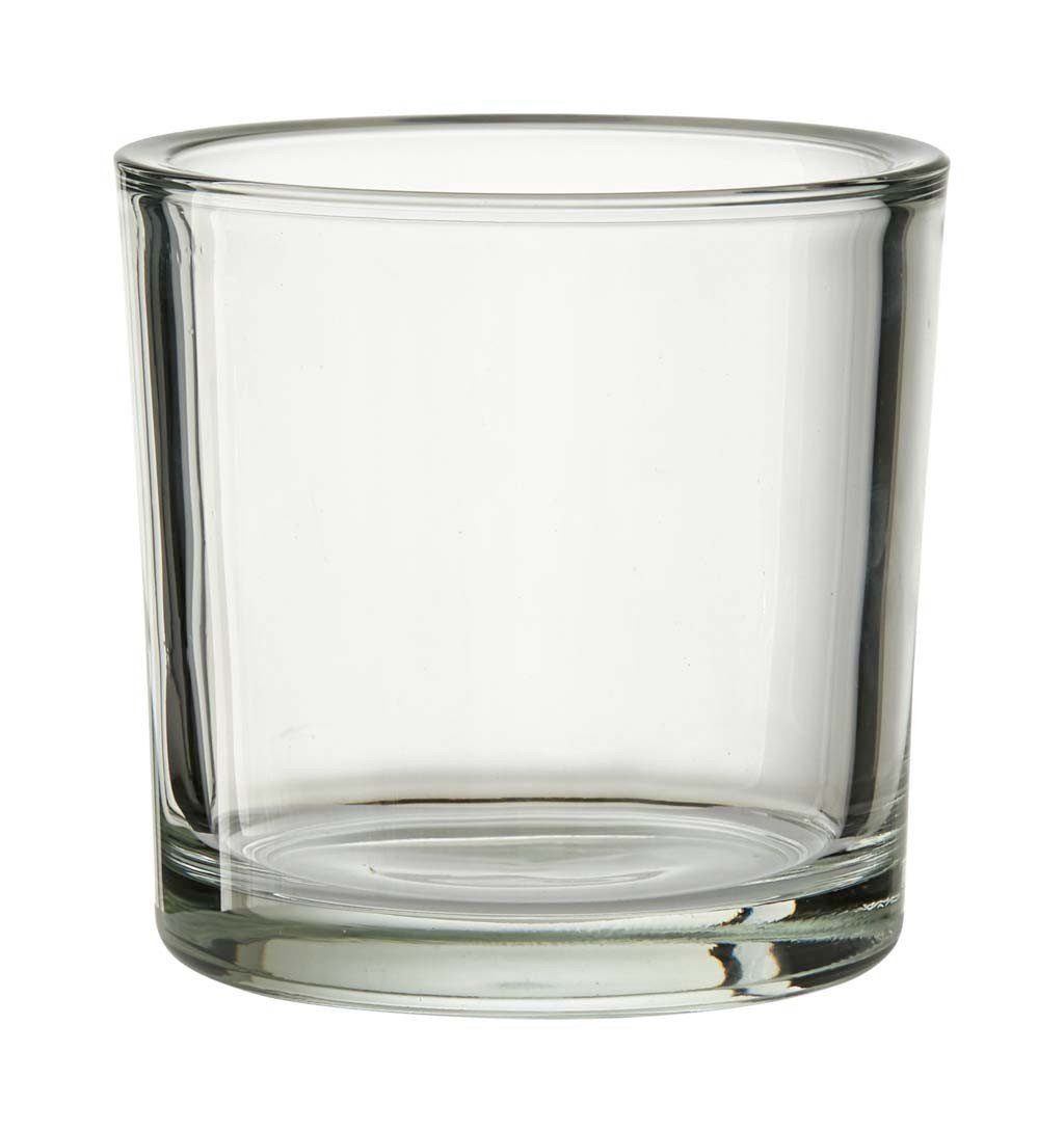 Transparent Teelichthalter, Rudolph D:14cm Keramik Glas H:14cm
