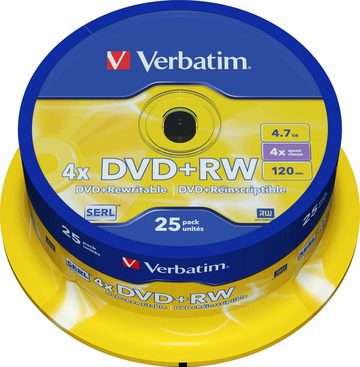 Verbatim DVD-Rohling VERBATIM DVD+RW 25er Spindel