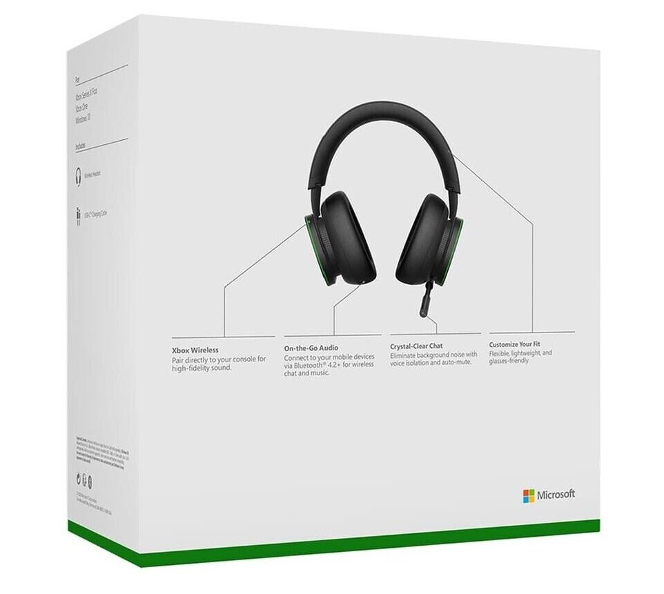 Microsoft Series Wireless (Bluetooth) PC Surround S/X Kopfhörer Headset Xbox Over-Ear + schwarz Xbox