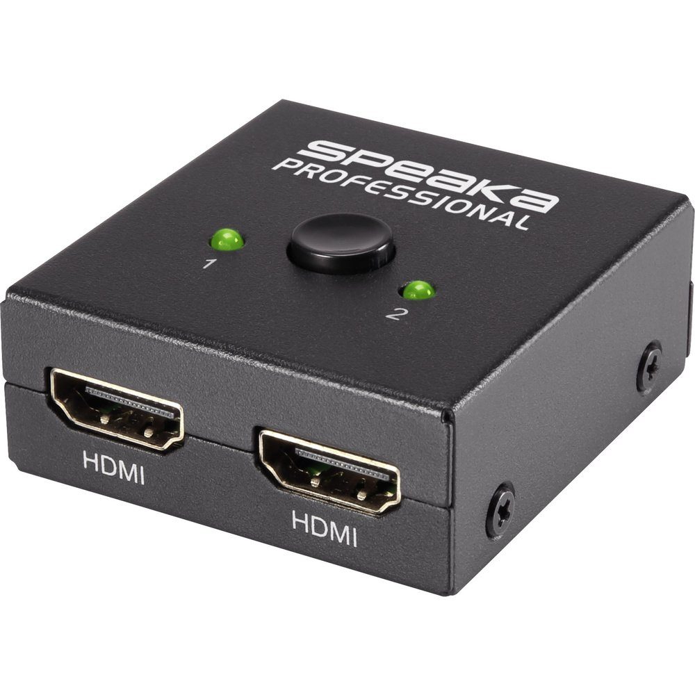 SpeaKa Professional SP-7141056 2 Port HDMI-Switch UHD 4K @ 60 Hz Netzwerk-Adapter