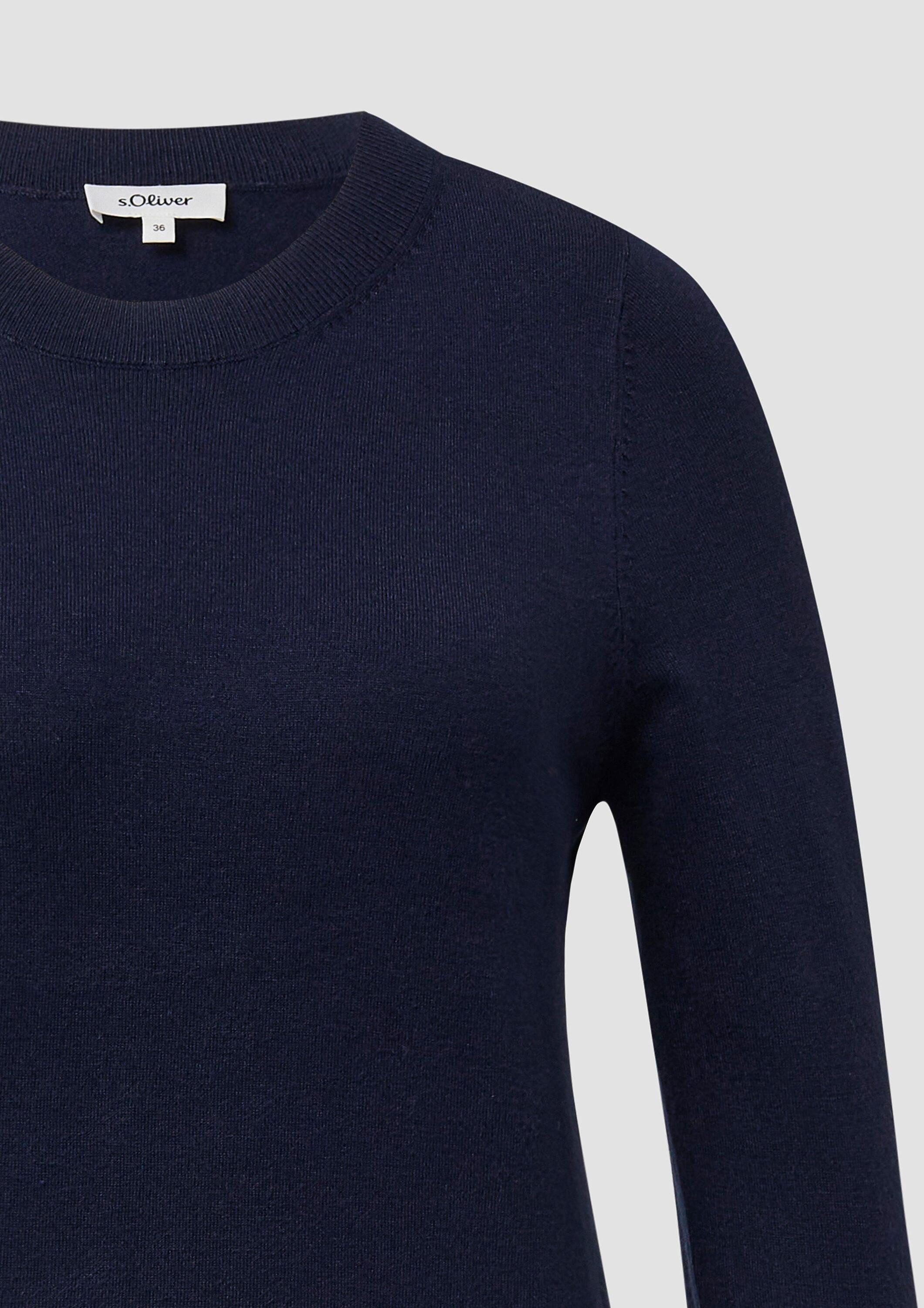 s.Oliver Longpullover Strickpullover Strickpullover aus Viskosemix