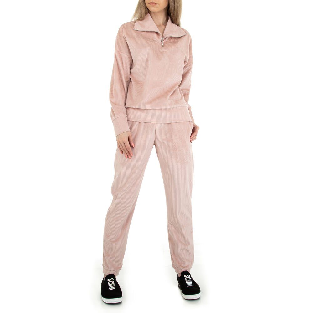 Ital-Design Freizeitanzug Damen Freizeit, Zweiteiler in Pink günstig online kaufen
