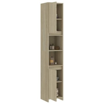 vidaXL Badezimmer-Set Badezimmerschrank Sonoma-Eiche 30x30x183,5 cm Spanplatte