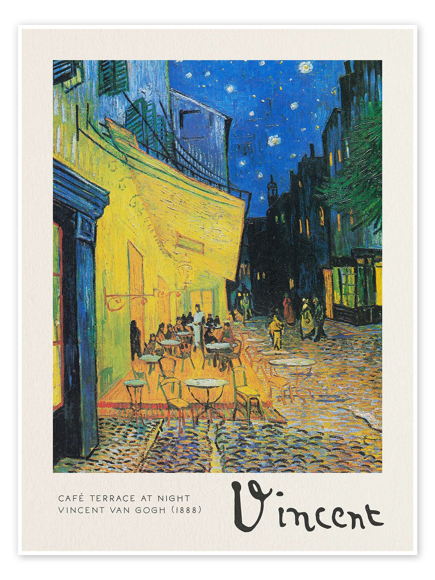 Posterlounge Wandbild Caféterrasse am Abend, 1888, Vincent van Gogh, erhält günstig online kaufen