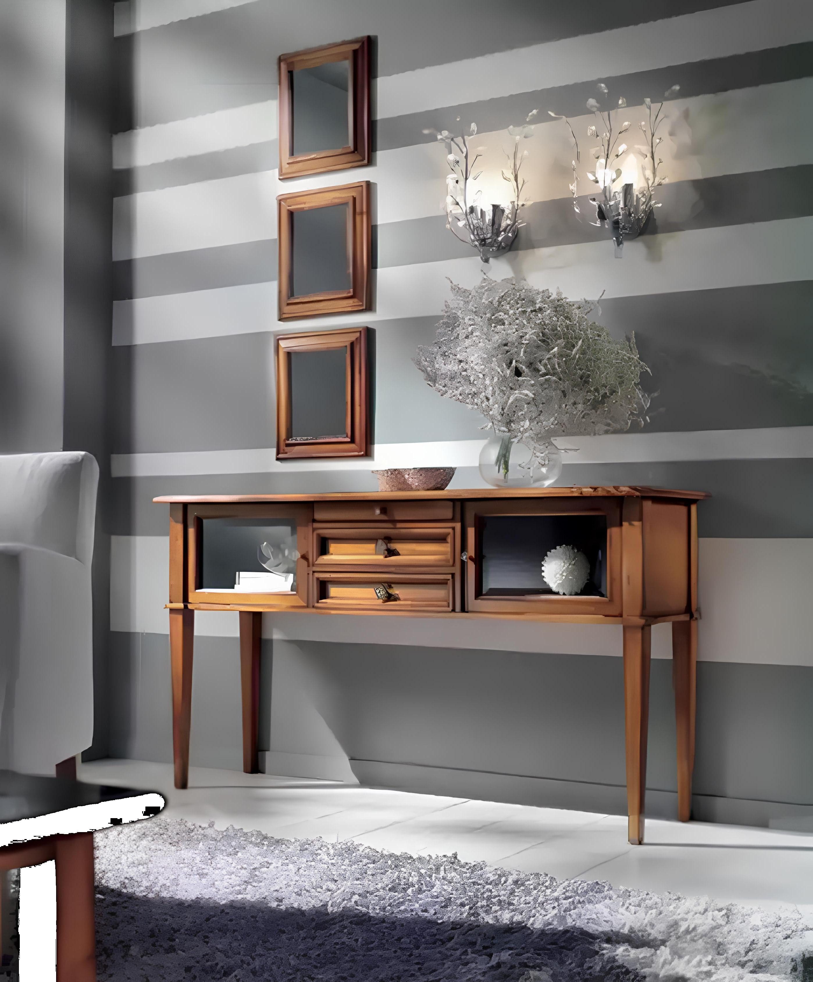 Xlmoebel Schminktisch Holz-Sideboard mit Spiegel für elegantes Schlafzimmerdesign (2-St., Konsole), Hergestellt in Europa