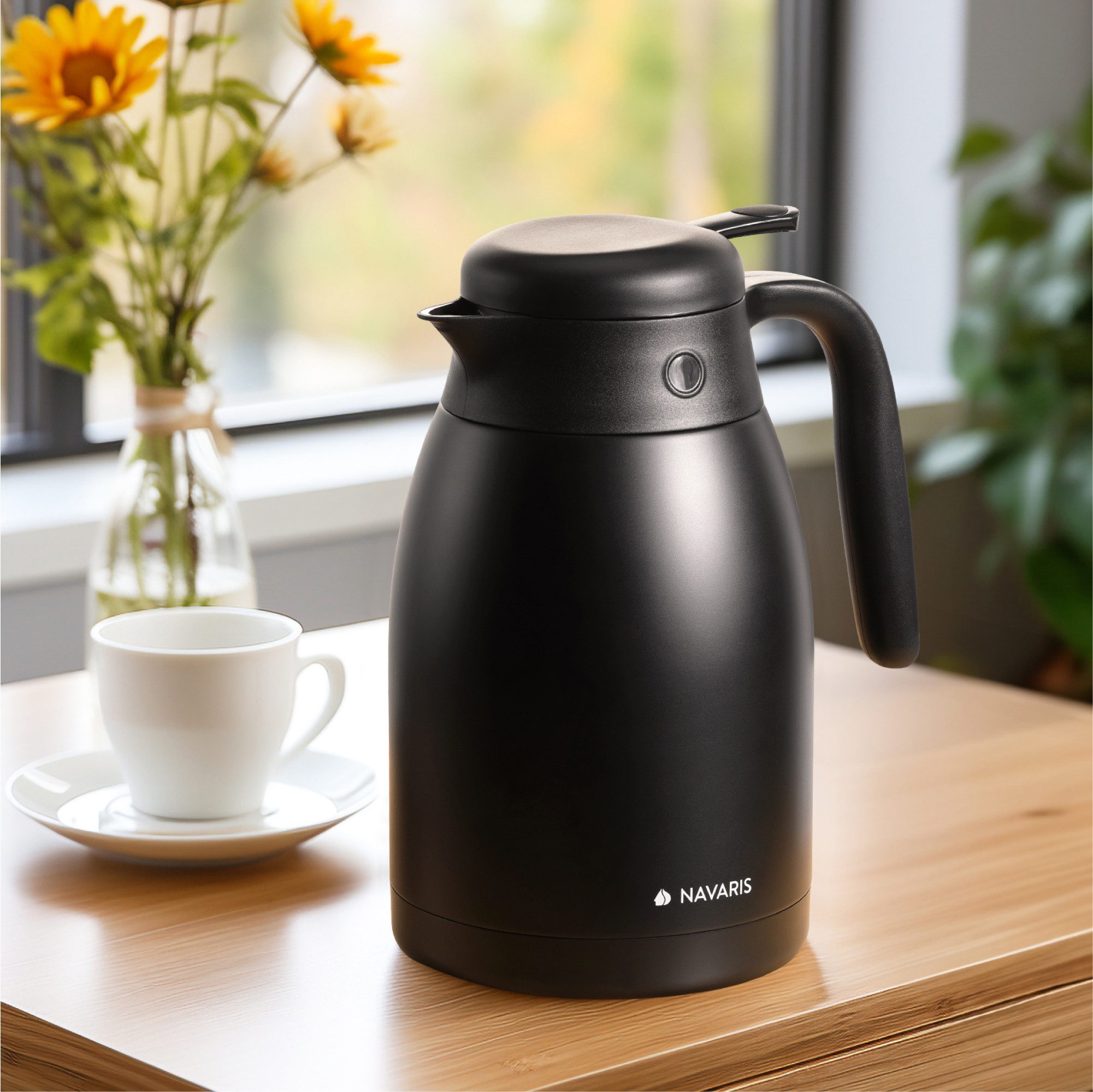 Navaris Wasserspender Isolierkanne Warmhaltekanne aus Edelstahl günstig online kaufen