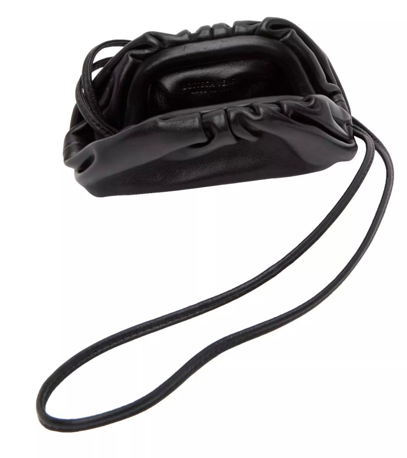 BOTTEGA VENETA Clutch The Pouch Mini Tasche Elegante Wristlet Bag Unisex, minimalistisches Design mit geraffter Magnetverschlussöffnung