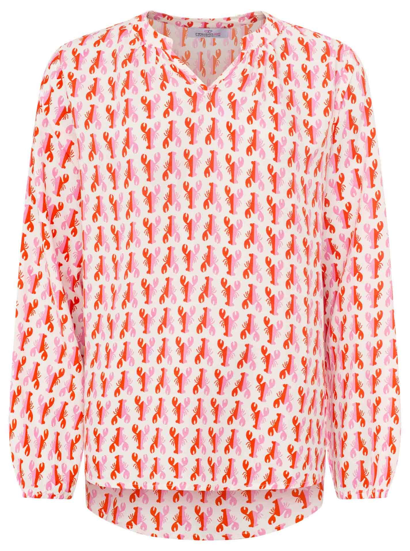 Zwillingsherz Klassische Bluse Lobsters