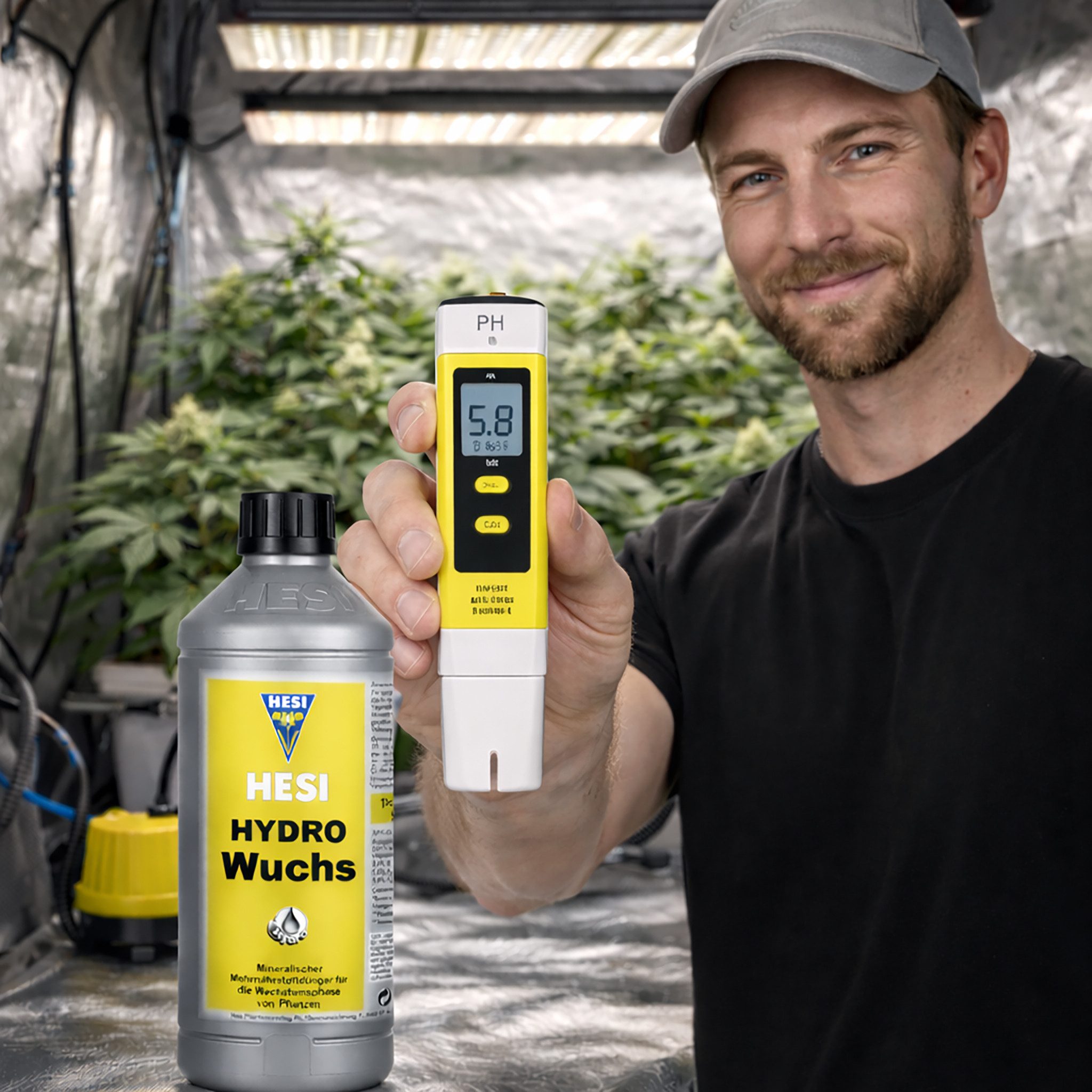 HESI Pflanzendünger HESI Hydro Wuchs 1 Liter Mineralischer Hydroponik Wachstumsdünger