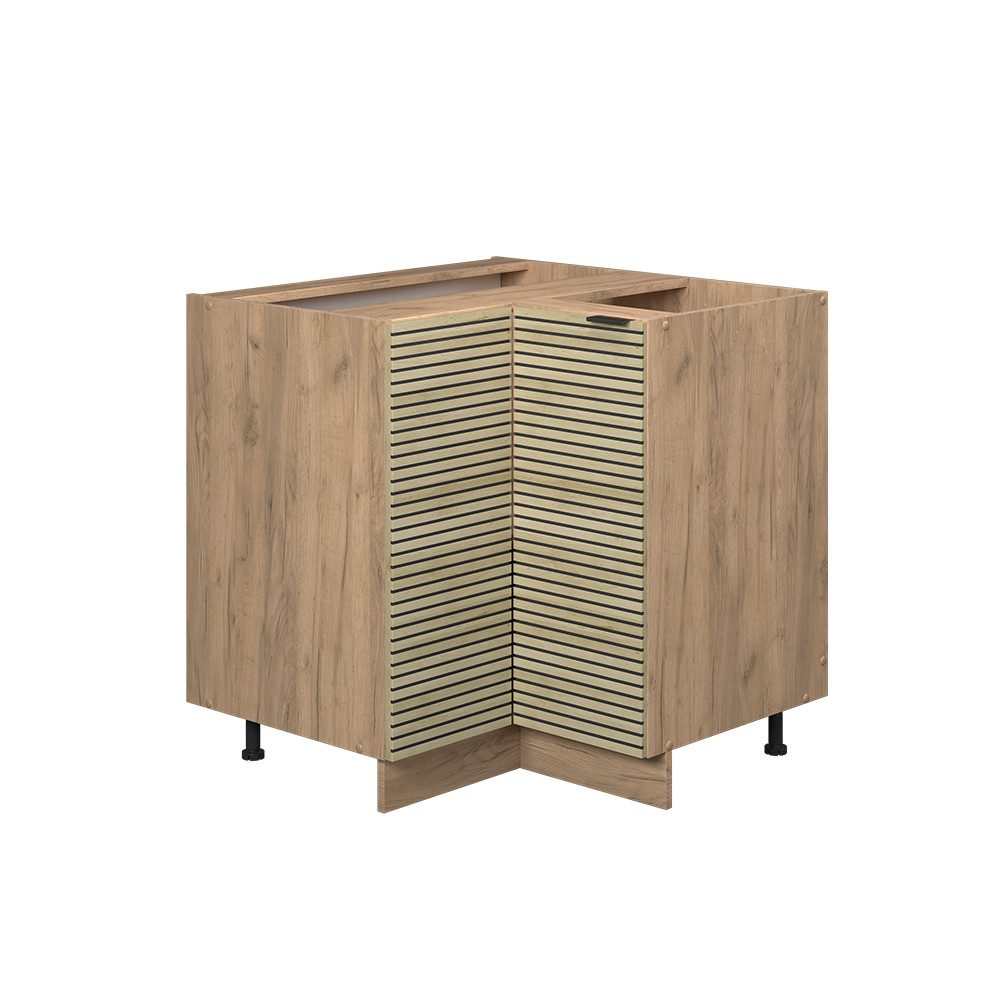 Vicco Eckunterschrank Fame-Line, Eiche Paneel/Goldkraft Eiche, günstig online kaufen