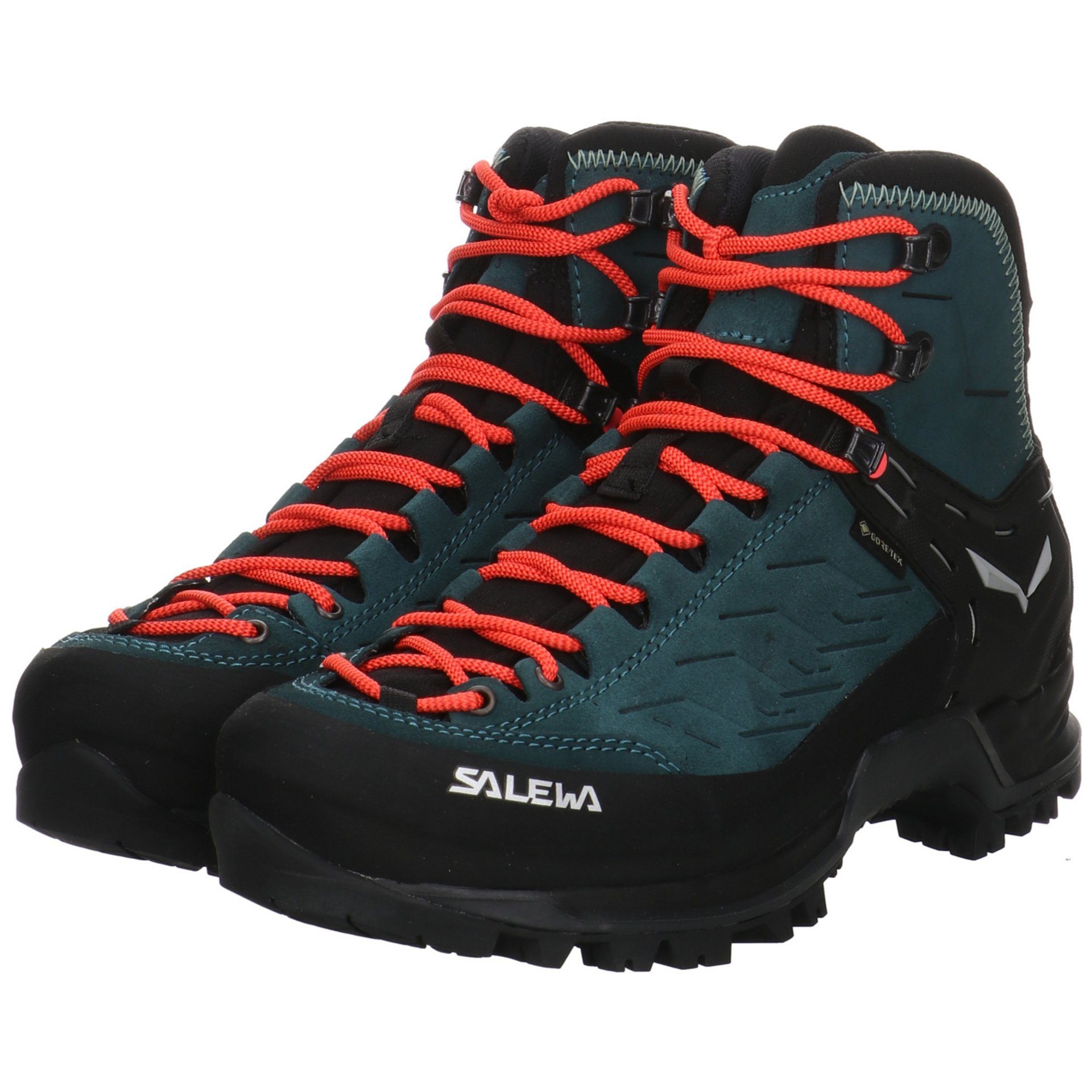 blau Mountain Schuhe Trainer GTX Mid Outdoor Outdoorschuh Leder-/Textilkombination Damen Salewa