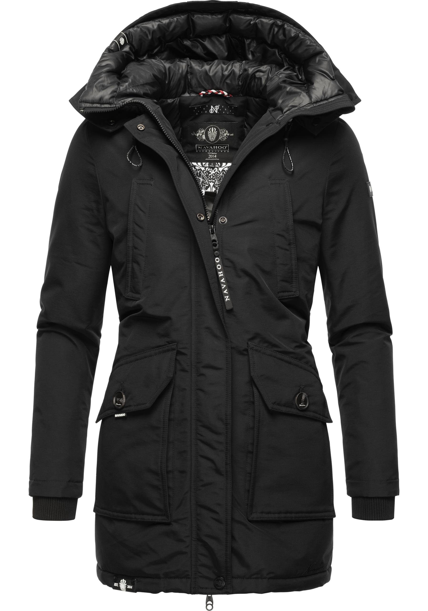 Navahoo Winterjacke Blizzardstorm Warm gefütterter Wintermantel mit Kapuze – Bild 4 von 5