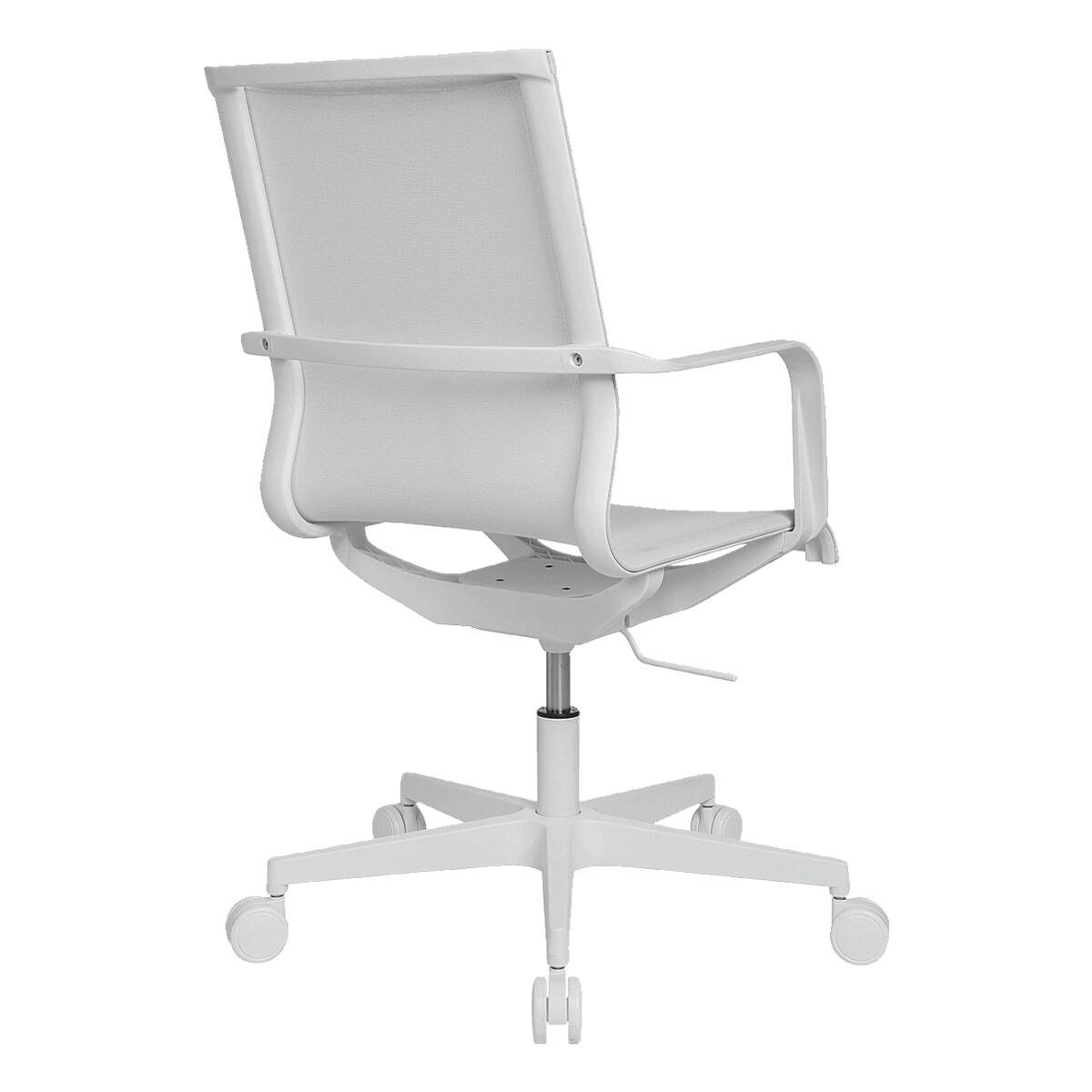 Life Schreibtischstuhl Netzlehne Sitness TOPSTAR und Armlehnen, 3D-Sitztechnik weiß 40, Flachsitz, mit