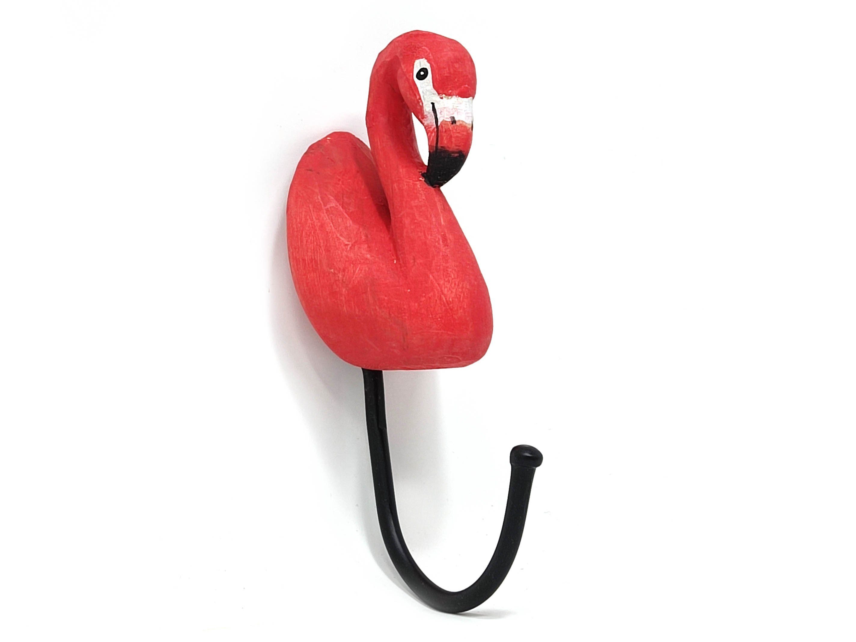 Nature Planet Kleiderhaken Holzkleiderhaken Flamingo, Tierkopf