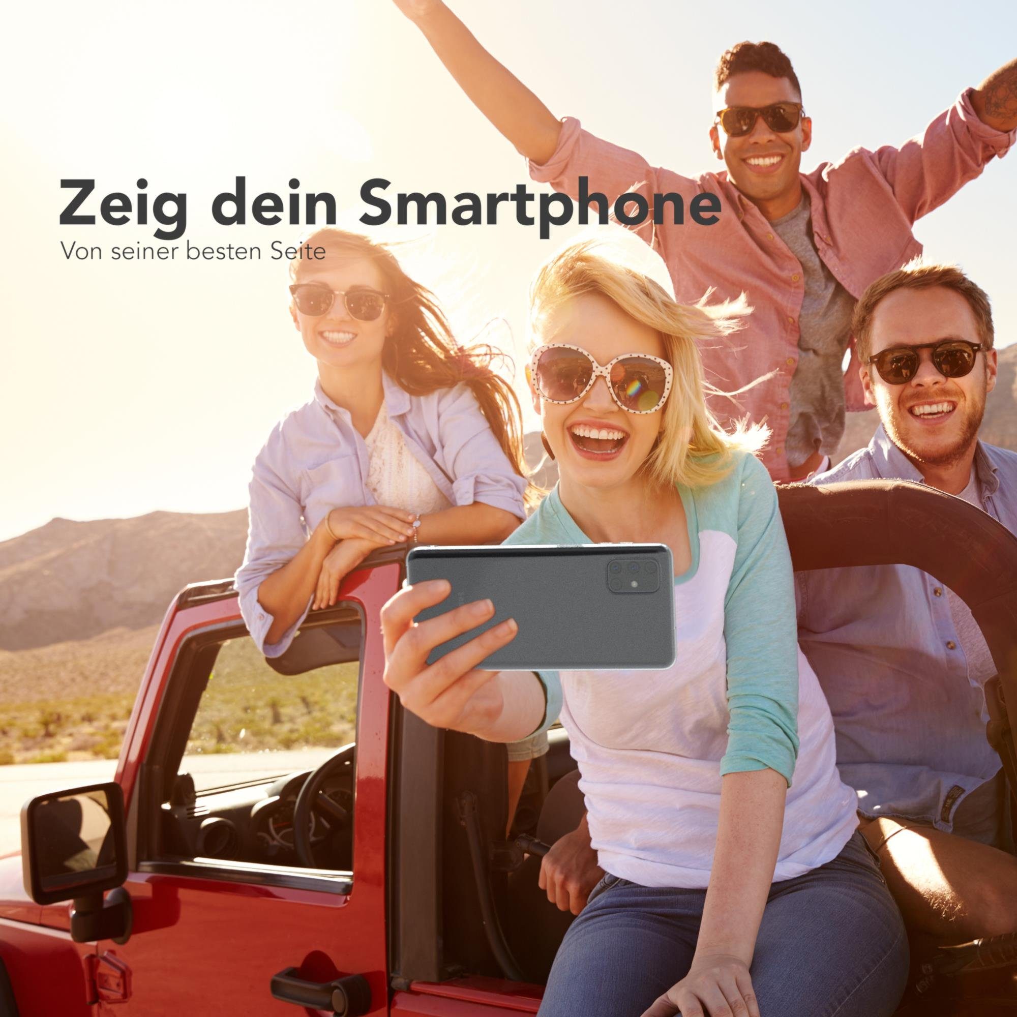 EAZY CASE Handyhülle Slimcover Clear für Samsung Galaxy M51 6,7 Zoll, durchsichtige Hülle Ultra Dünn Silikon Backcover TPU Telefonhülle Klar