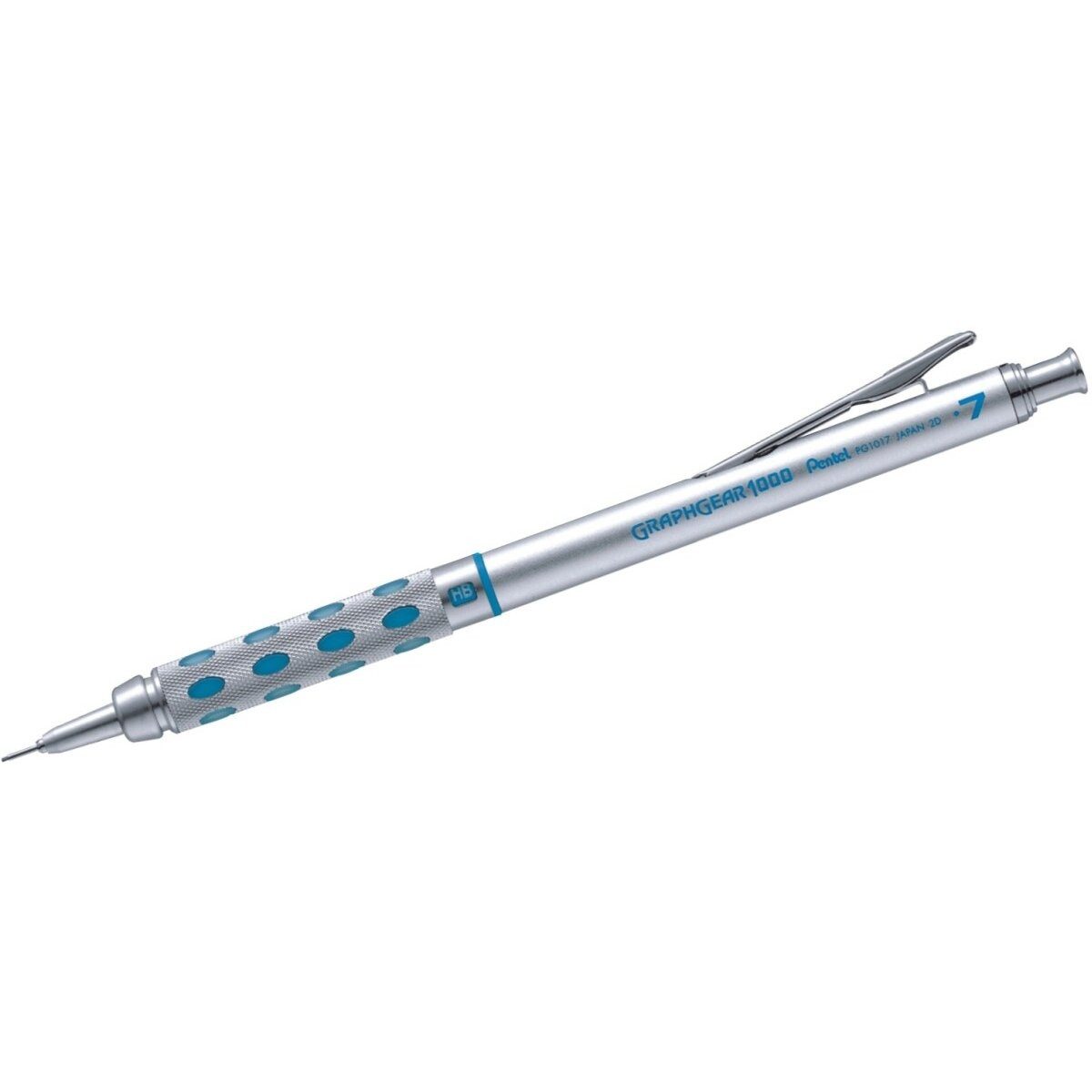 PENTEL Bleistift Druckbleistift Graphgear 1000 0,7mm silber/blau