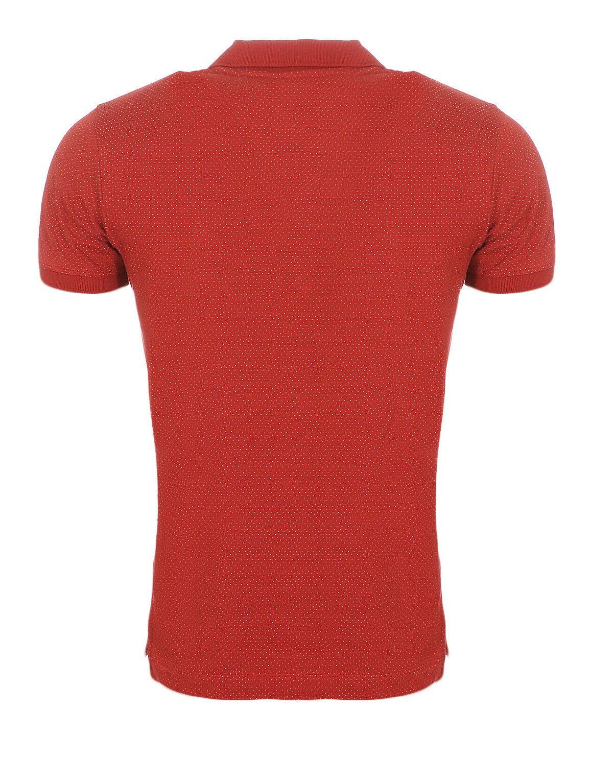 T-KALAR-DOTS Diesel Rundhalsausschnitt, im Brustbereich, Poloshirt Poloshirt Herren Punkte, Muster Diesel unifarben, mit Oberfläche bepunktet Labelstitching Rot