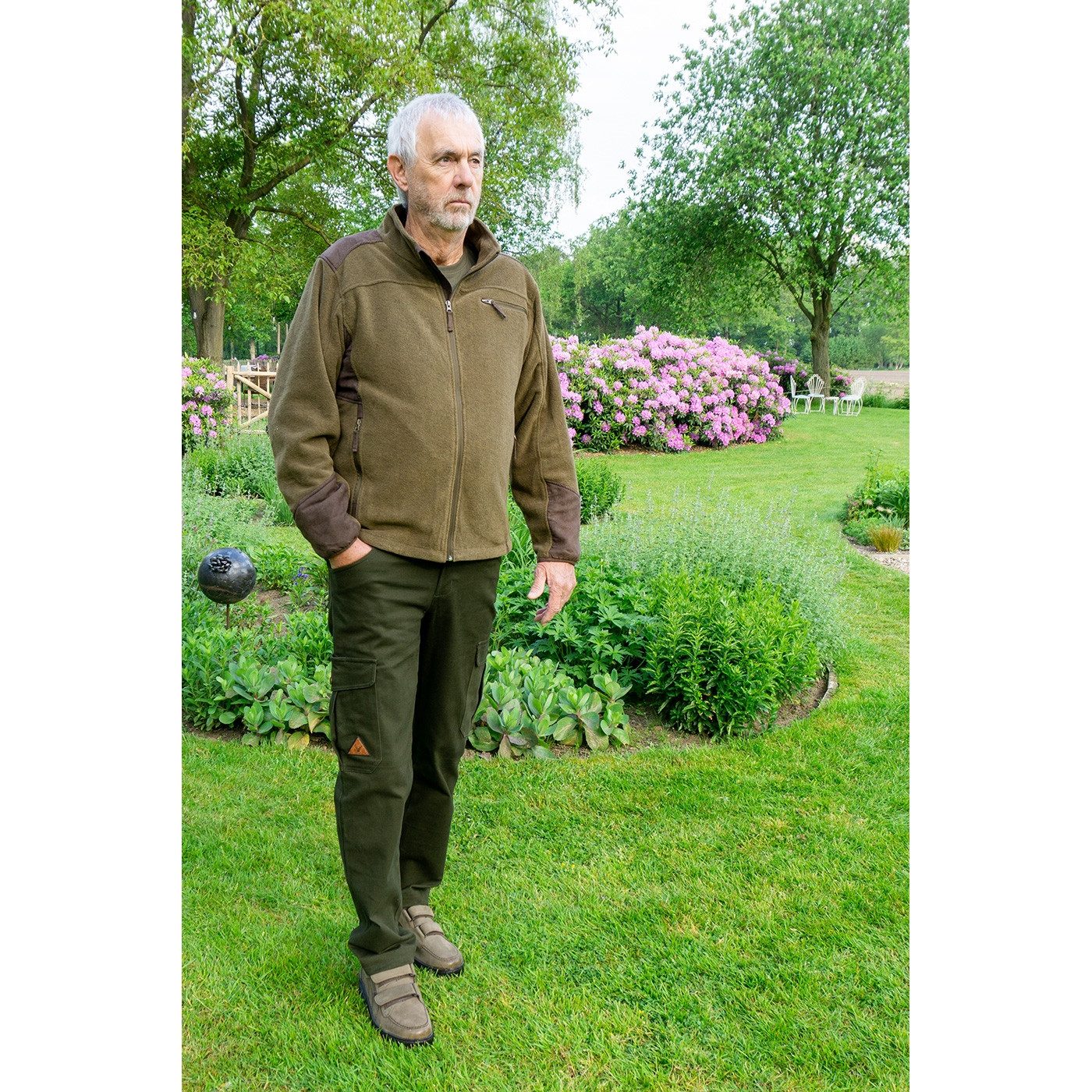 Schmidt Fleecejacke Malte (hochschließenden Frontreißverschluss) verlängerten Rückenteil