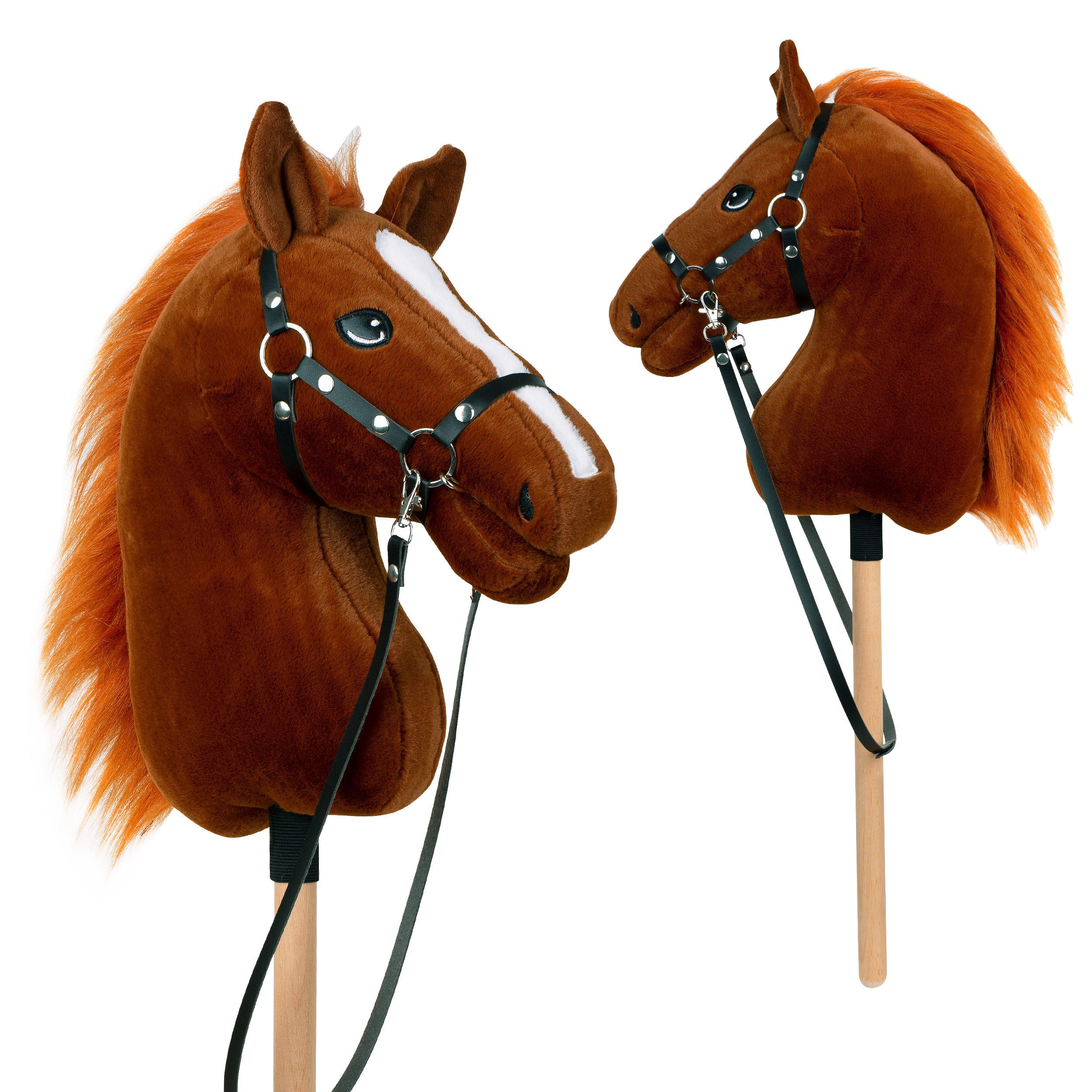 Pink Papaya Steckenpferd Hobby Horse - Steckenpferd mit Halfter und Trense, Stockpferd, wunderschöne Designs in je 2 Größen erhältlich