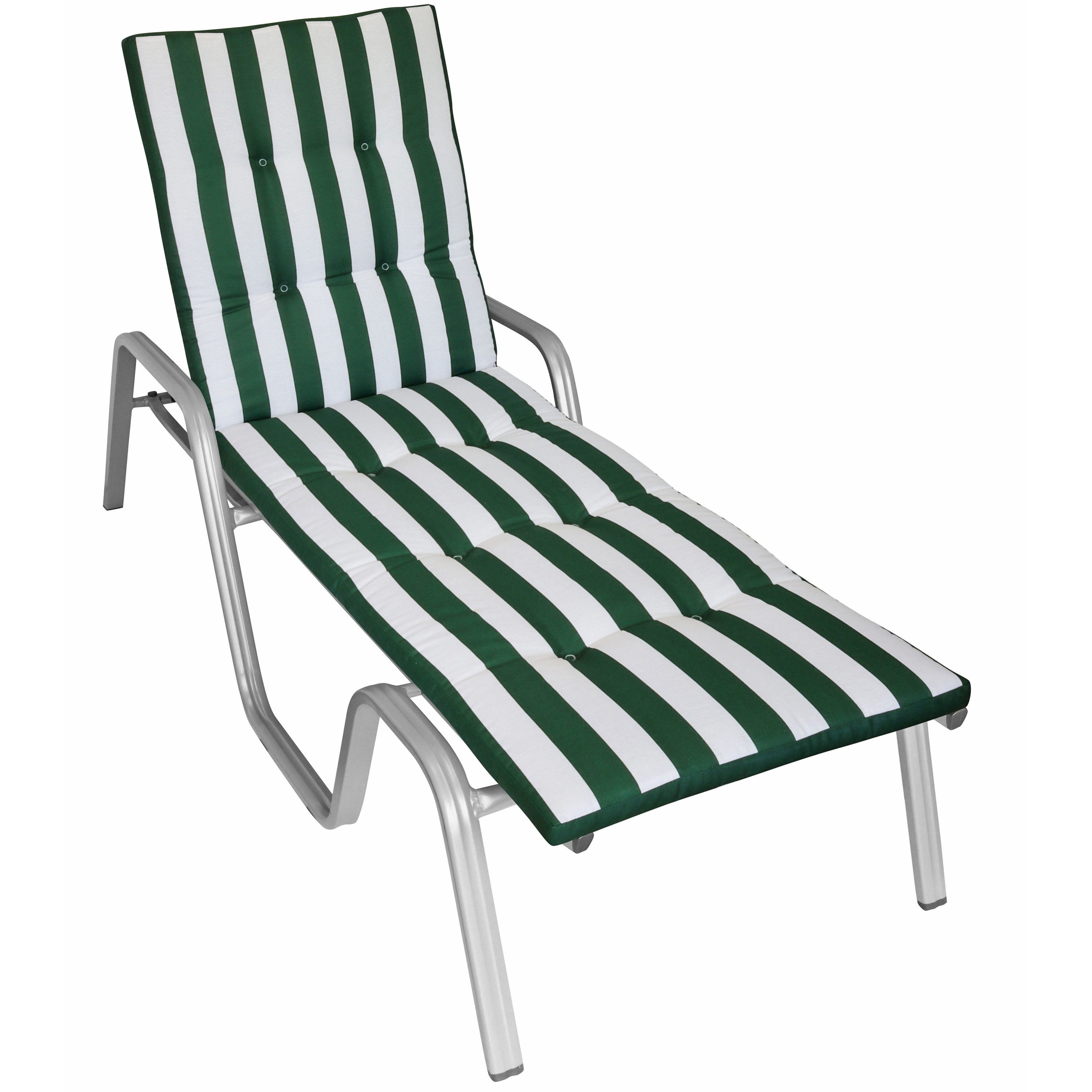 Herlag Liegenauflage Mia, Auflage Gartenliege 200x60x5cm Easy-Drop Bänder
