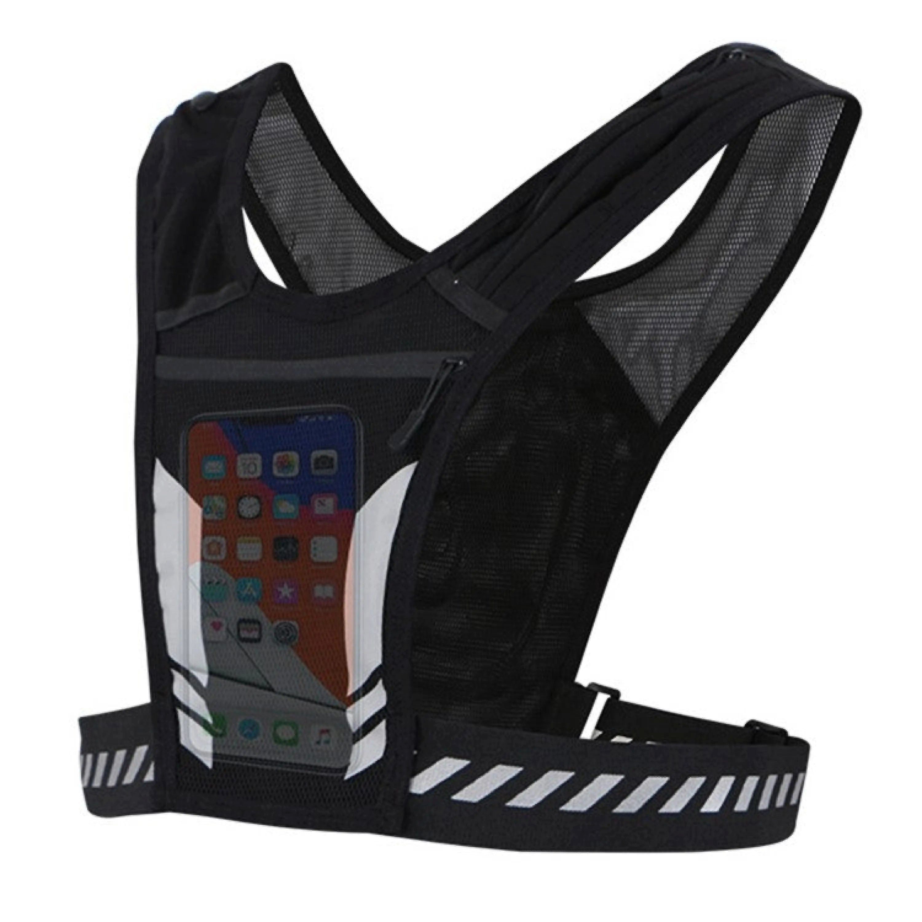 Sport-Knight® Funktionsweste Reflektierende Laufweste mit Handyfach, Sportw günstig online kaufen