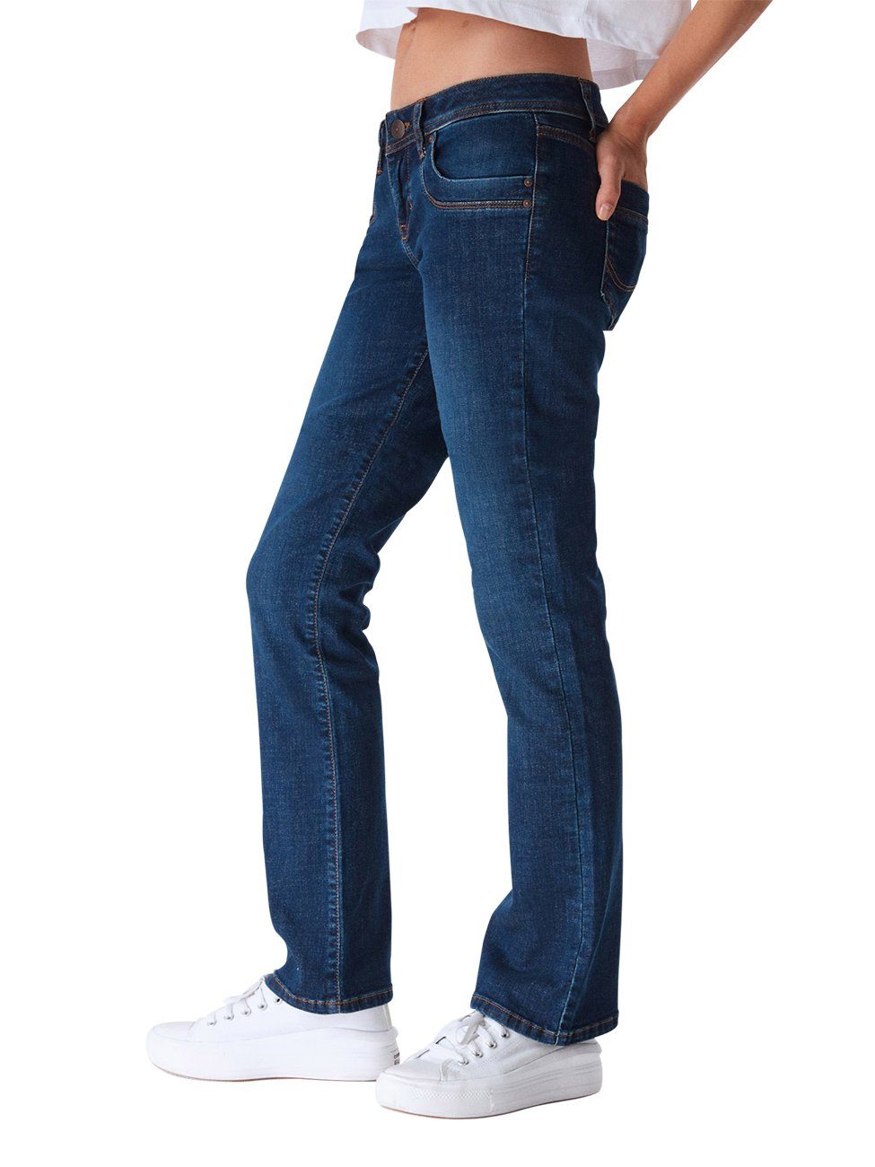 Bootcut-Jeans Damen Jeanshose Valerie Boot Cut Fit